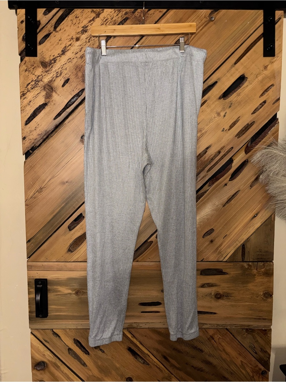 Cuddl Duds Light Gray Ribbed Lounge Cardigan & Joggers Set - Picture 5 of 6